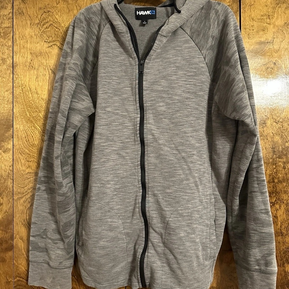 Tony Hawk Gray Zip-Up Sweater Lightweight Casual